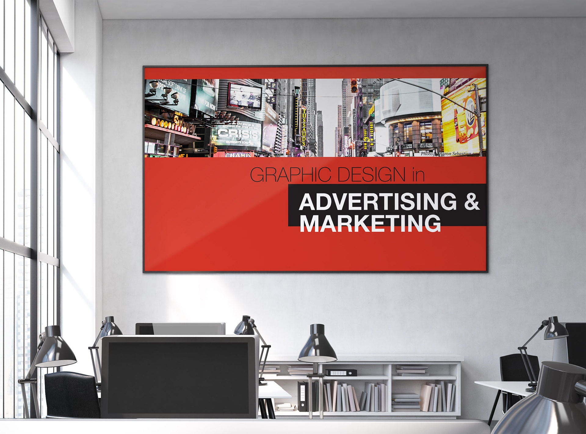 Graphic Design Presentation Mock Up in Office