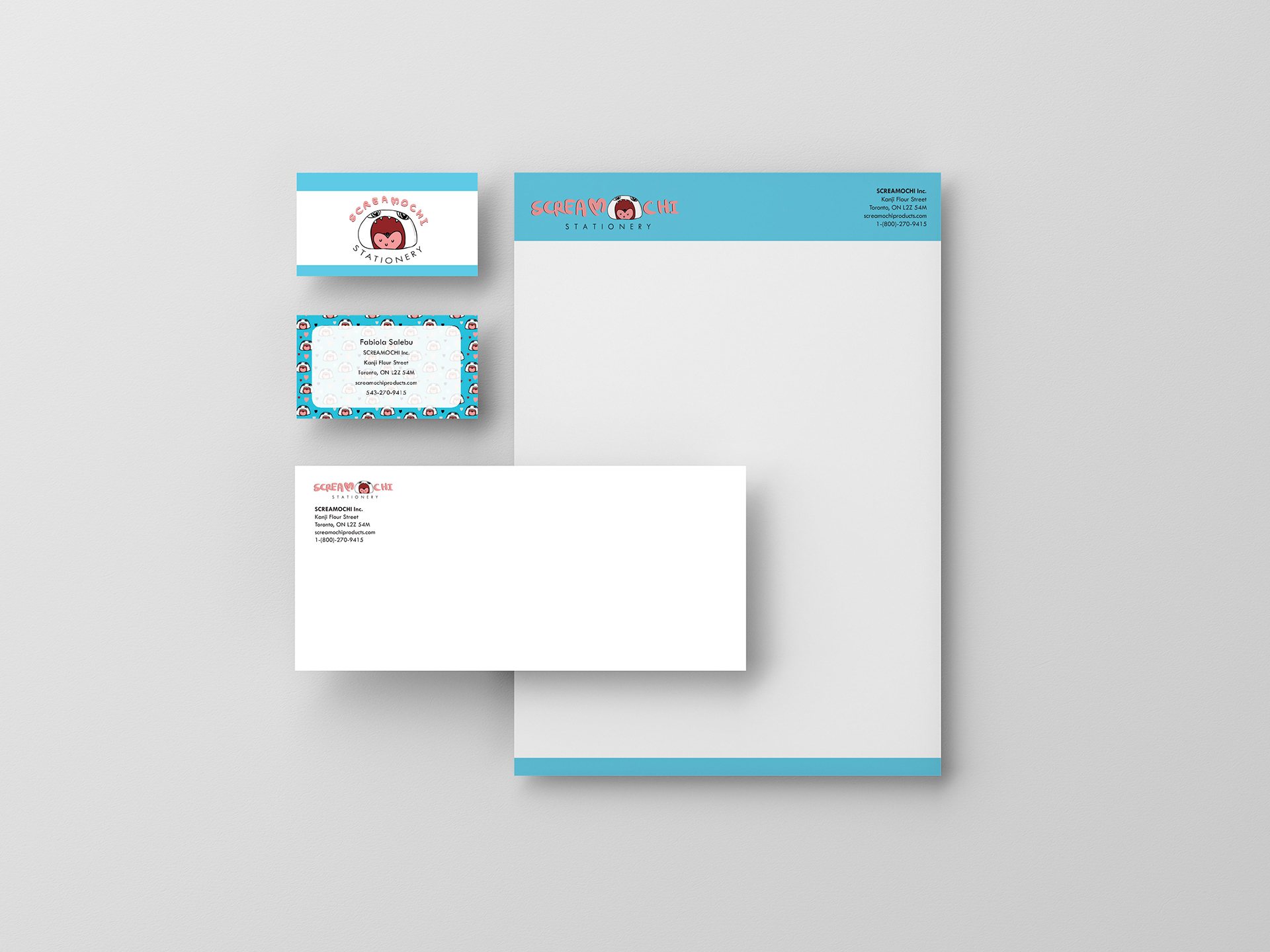Screamochi Stationery Mock Ups