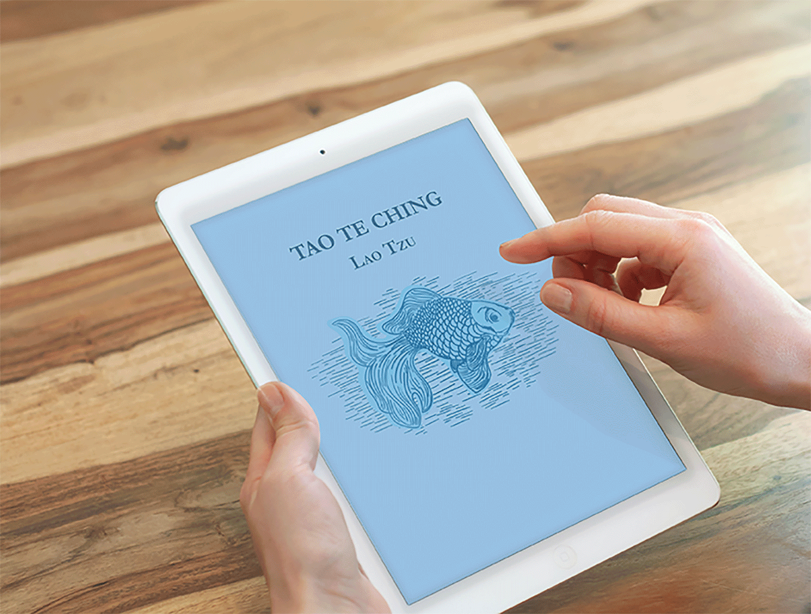Tao Te Ching E-Book on Tablet Mock Up Animated