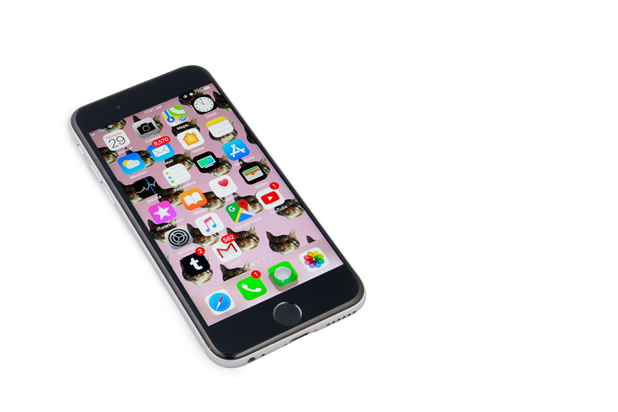 iphone in white lightbox